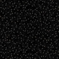 Quilting Illusions - Black On Black - Leaf Vine