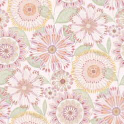 108' Flora Dora - Floral Medallions - Blush