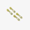 Jeweled Tip Zipper Pulls - Gold - Set of 4