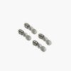 Pineapple Zipper Pulls - Nickel - Set of 4