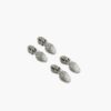 Strawberry Zipper Pulls - Nickel - Set of 4