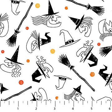Hip Hip Halloween - Multi - Comical Coven - Northcott Fabrics