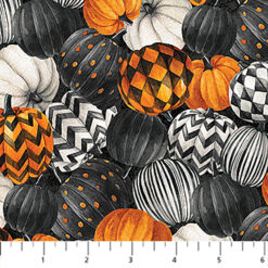 Spellbound - Black Multi - Pumpkins - Northcott Fabrics