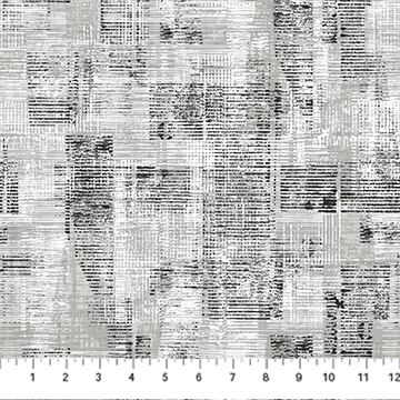 Urban Oasis Flannel - Tonal Squares - White Multi