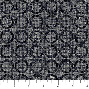 Urban Oasis Flannel - Circles - Charcoal
