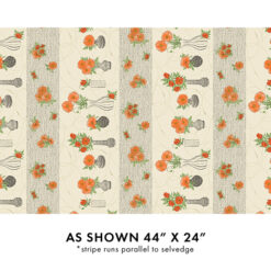 Treasured Poppies Stripe Natural (Modern Vintage)