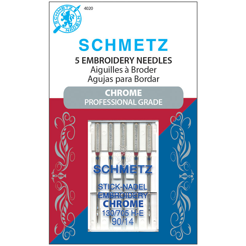 Schmetz Chrome Embroidery Needles 90/14 5pk