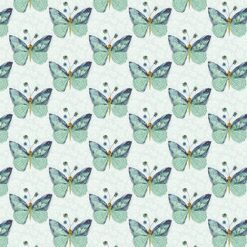 BUTTERFLIES LIGHT TEAL