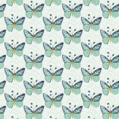 BUTTERFLIES LIGHT TEAL
