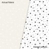 Ramblings Stars/Dots - White on Ecru