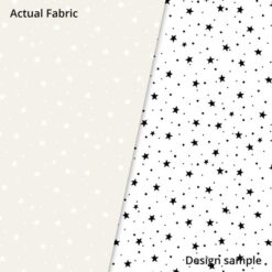 Ramblings Stars/Dots - White on Ecru