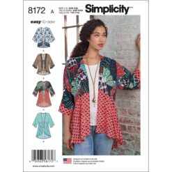 EASY XXS-XXL Kimono Jacket Loose Dolman 3/4 Pattern