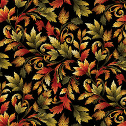 Autumn Leaf Spray - Black/Spice - Autumn Cats