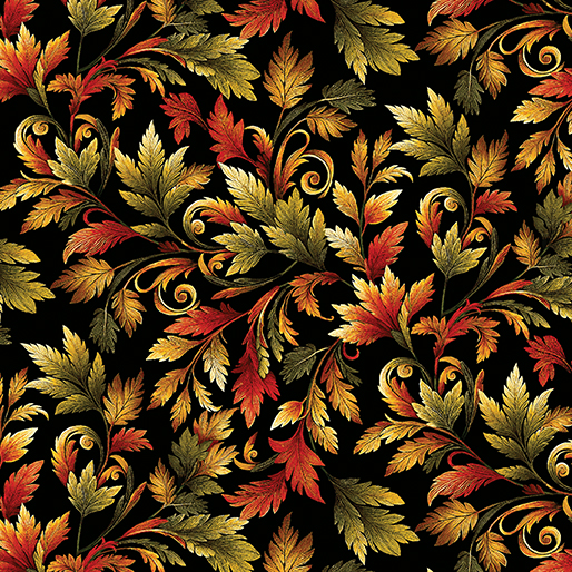 Autumn Leaf Spray - Black/Spice - Autumn Cats