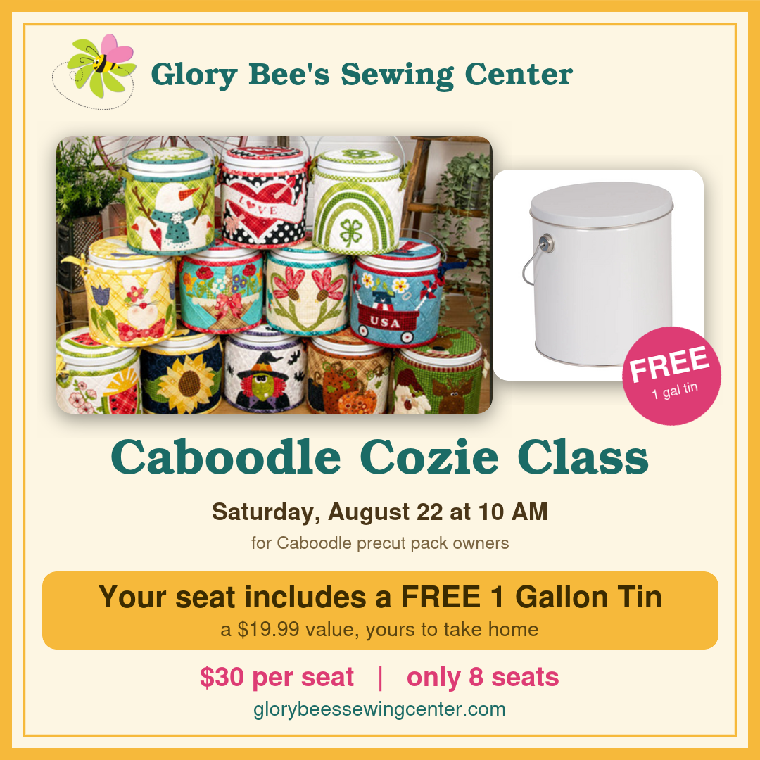 Caboodle Cozie Class, free 1 gallon tin with every seat